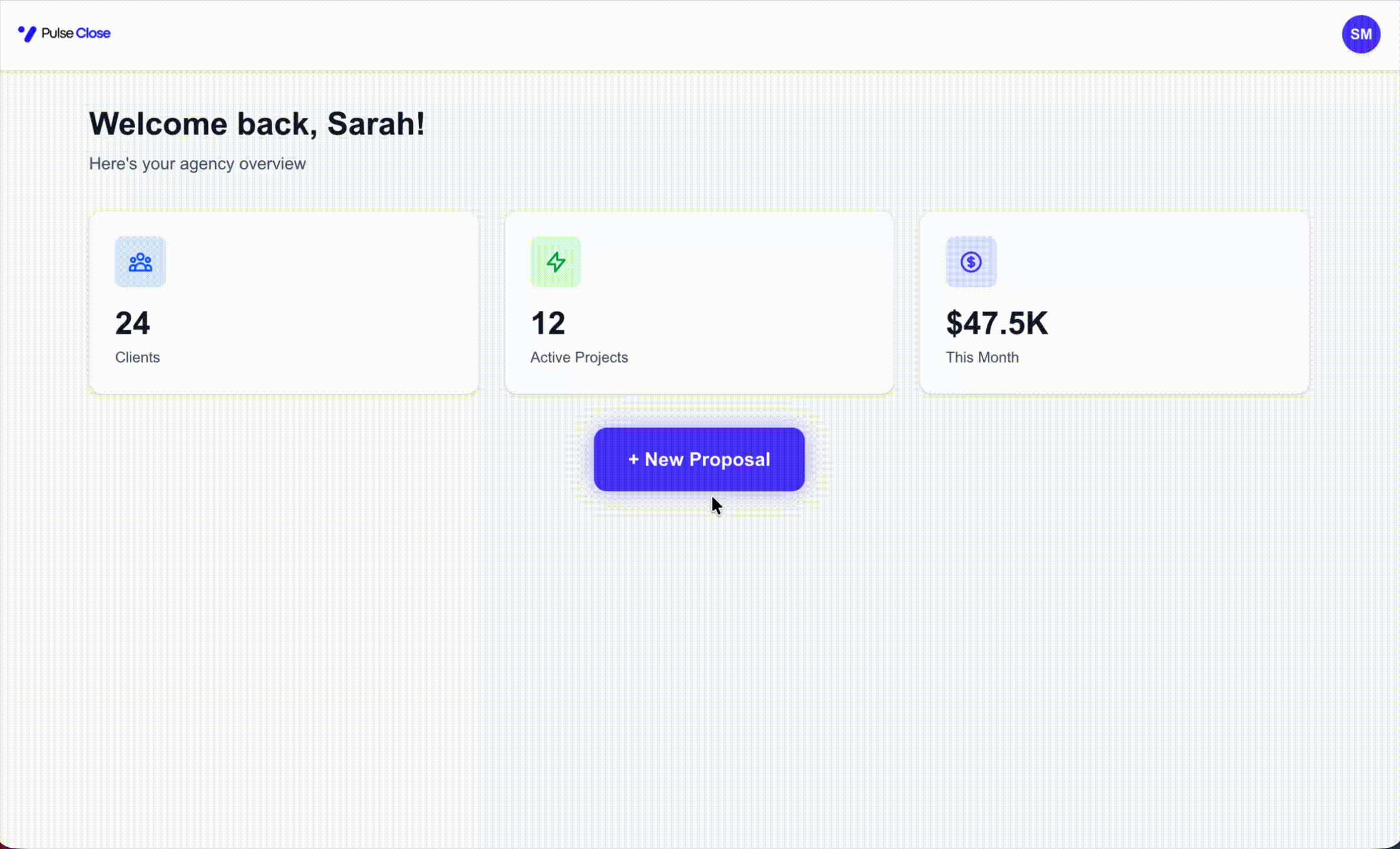 PulseClose Dashboard Demo